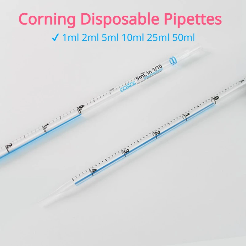 

Corning Disposable Pipettes 1ml/2ml/5ml/10ml/25ml/50ml Lab Supplies Sterile Individually Wrapped Nase-/RNase-free Pipettor