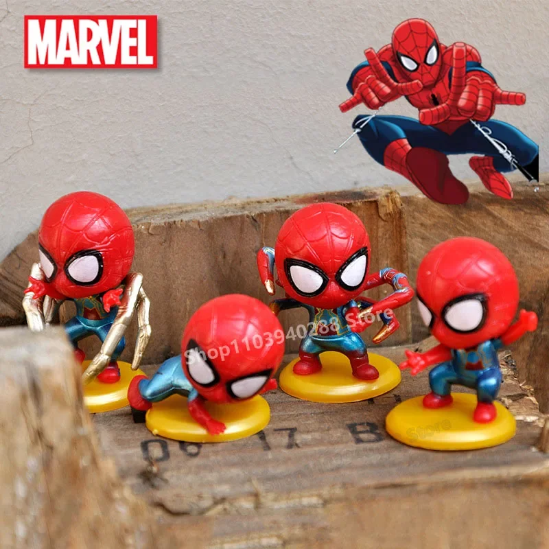 

1 set of Disney Spider Man Hand Doll Cute Cartoon Solid Creative Tabletop Decoration for Children's Birthday Gifts