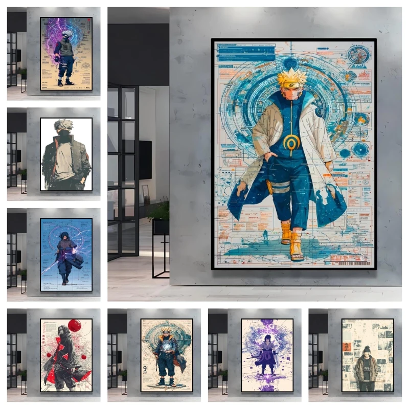 

Anime Posters Naruto Kakashi Cartoon Character Images HD Printing Classic Living Room Wall Decoration Painting Birthday Gifts