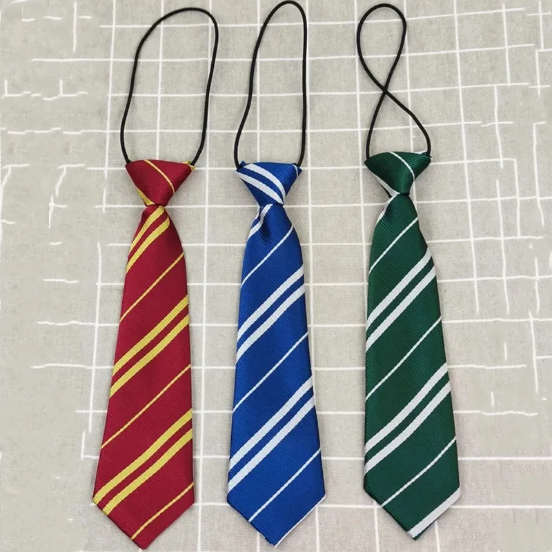 Halloween Wizarding Academy Children Harris Stripe Tie Party Cosplay Magic School Costume Accessories Necktie Prop