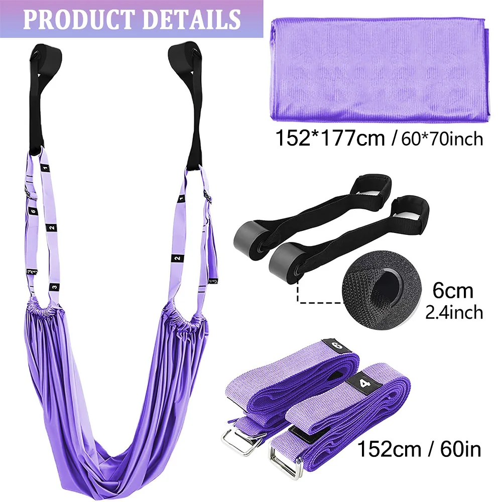 調節可能なドアエアリアルヨガストラップ、ホームヨガスイングス - Stretch Strap Yoga のレビューと価格