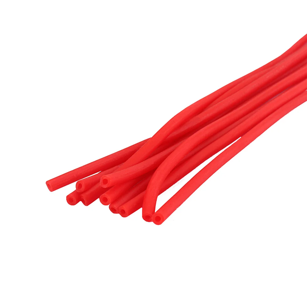 

10pcs Yangqin Beater Tube For Chinese Dulcimer Bamboo Hammers Rubber Parts Professional Elastic Durable Red Instrument