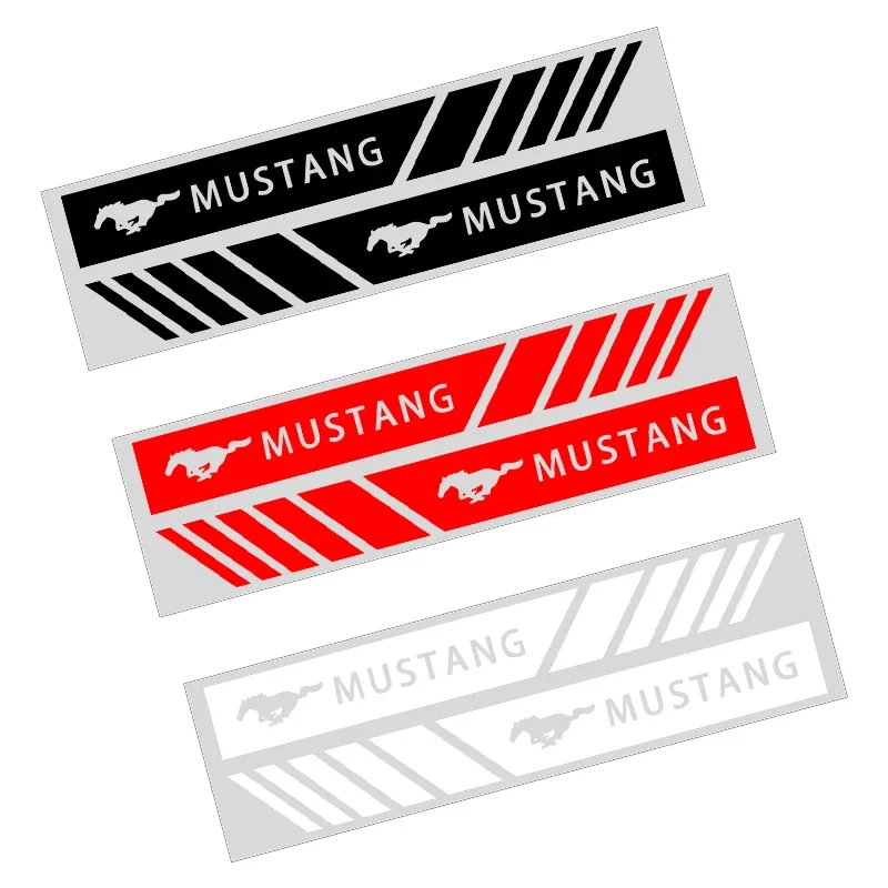 For Ford Mustang Universal Big Shelby GT 2015-2022 2PCS Vinyl Car Rearview Mirror Sticker Auto Side Body Stripe Decal Decoration