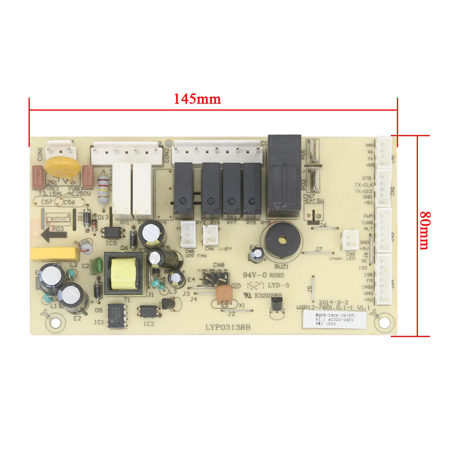 New Arrival Midea Dishuwasher Motherboard WQP12-7601 Repalcement Control Circuit Board LYP03877A0 Power Distribution Board