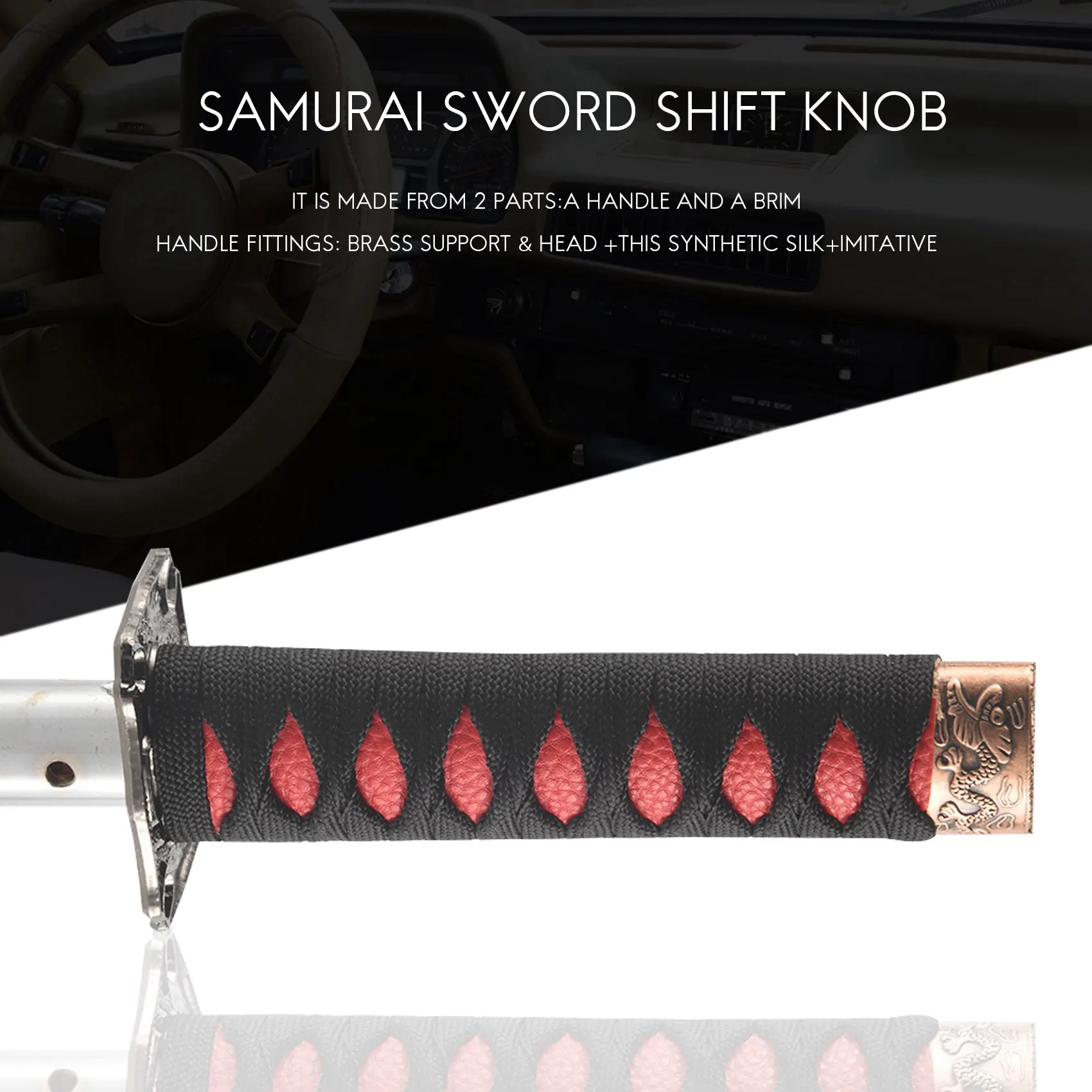 New Universal Samurai Sword Gear Shift Knob Shifter Katana Metal