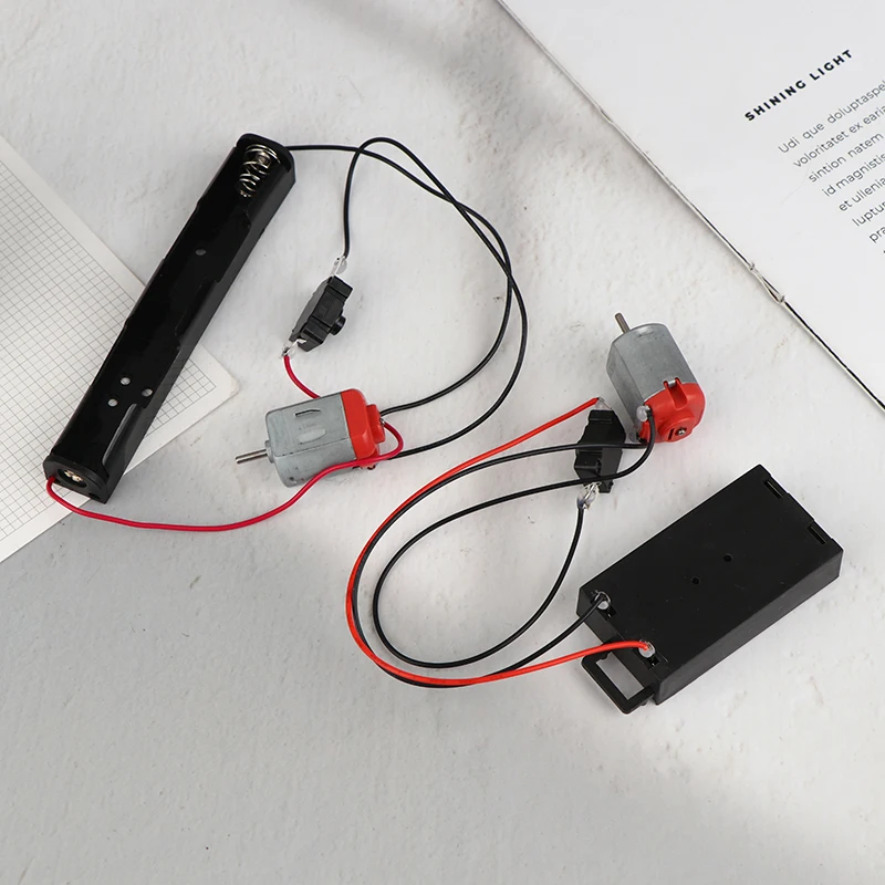 1 قطعة 130 مجموعة المحرك مع 2x حافظة بطاريات والتبديل 16500 دورة في الدقيقة طالب صغير لتقوم بها بنفسك نماذج دوائر المحرك الإلكترونية عدة