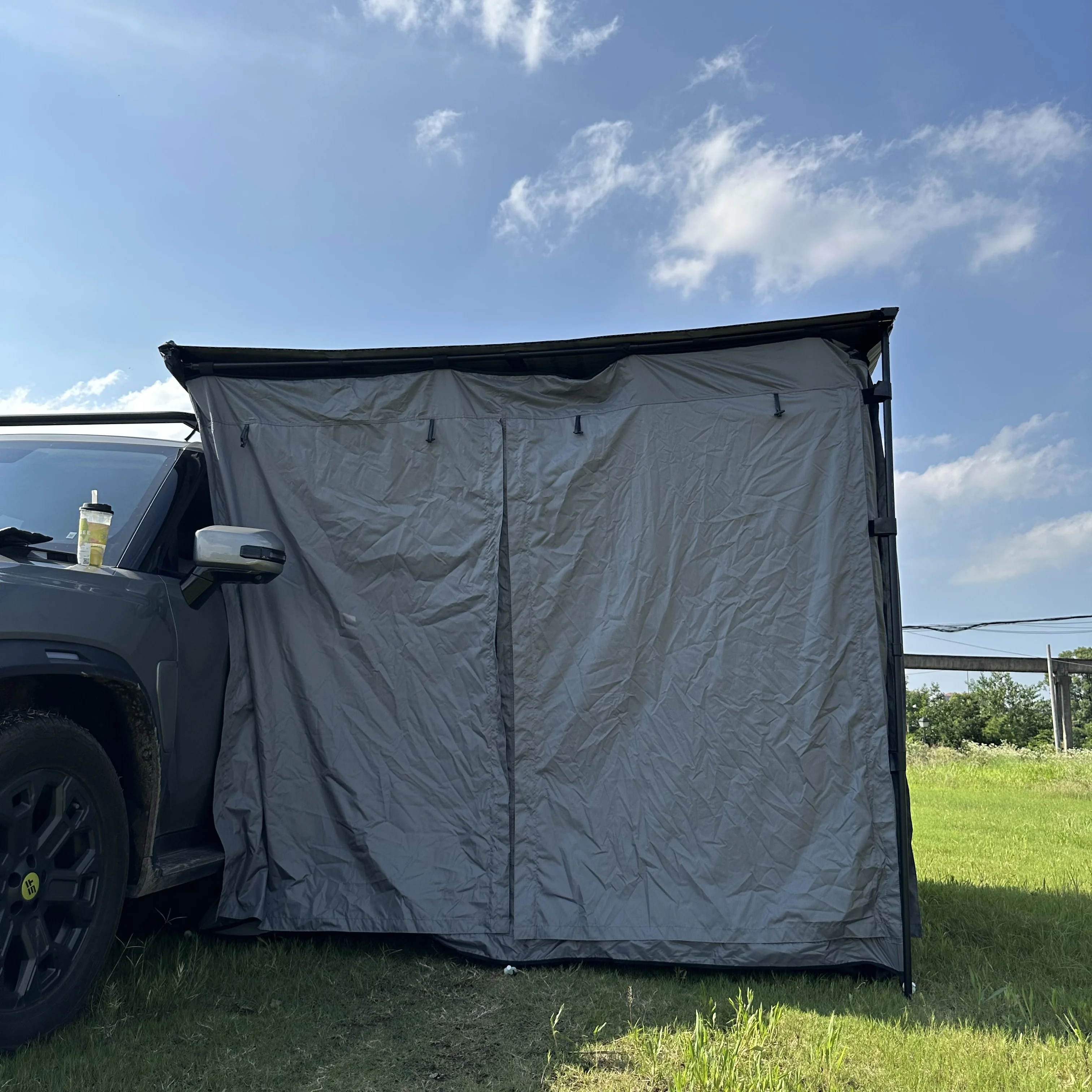 Dream Car Roadluster Retardant Car Tent Rip-Stop Poly Canvas Awning Auto Car Side Awning/ Foxwing Awning Room For Poly