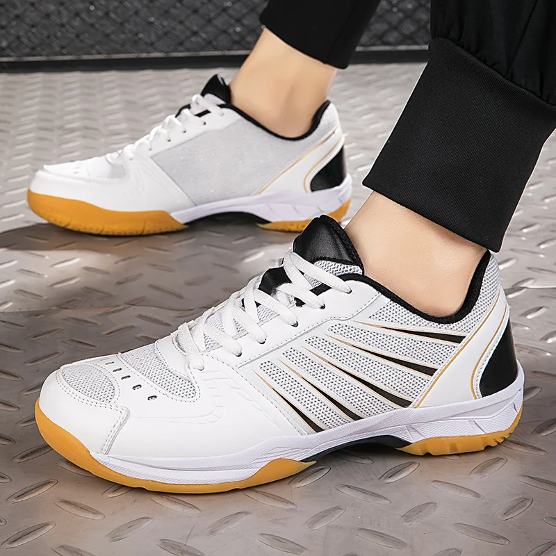 Neuankömmling Männer rutsch feste Tischtennis Turnschuhe blaue Frauen Badminton Sportschuhe bequeme Tennis Volleyball Schuhe 1088