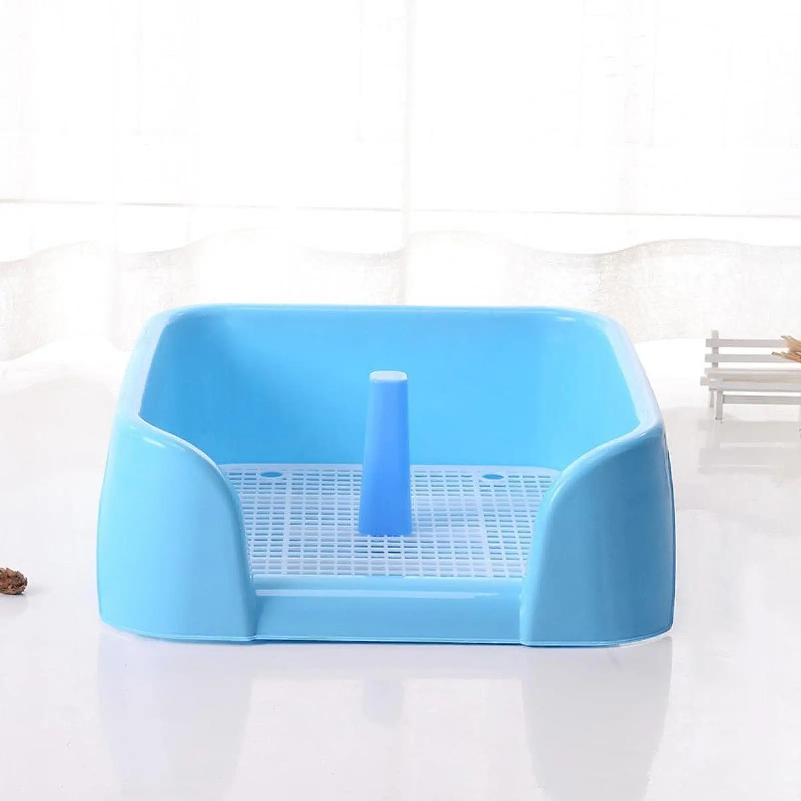 Dog Toilet Anti Splashing Portable Litter Box with Post Training Potty Tray for Outdoor Puppy Small Animals Indoor Other Pets