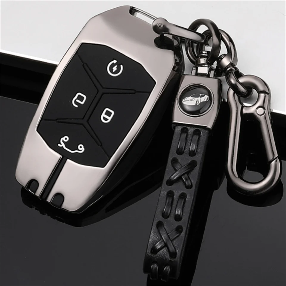 Car Key Case Cover For Geely LYNK&CO 01 02 03 05 2017 2018 Auto Smart Remote Key Shell Accessories Protector Car styling