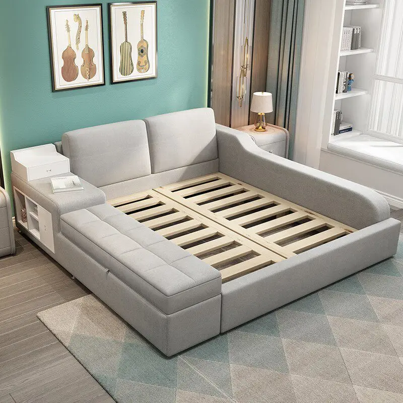

Tatami Japanese Massage Bed Simple Design Space Saving Storage Frame Bedroom Bed Sleeping Platform Muebles Unique Furniture