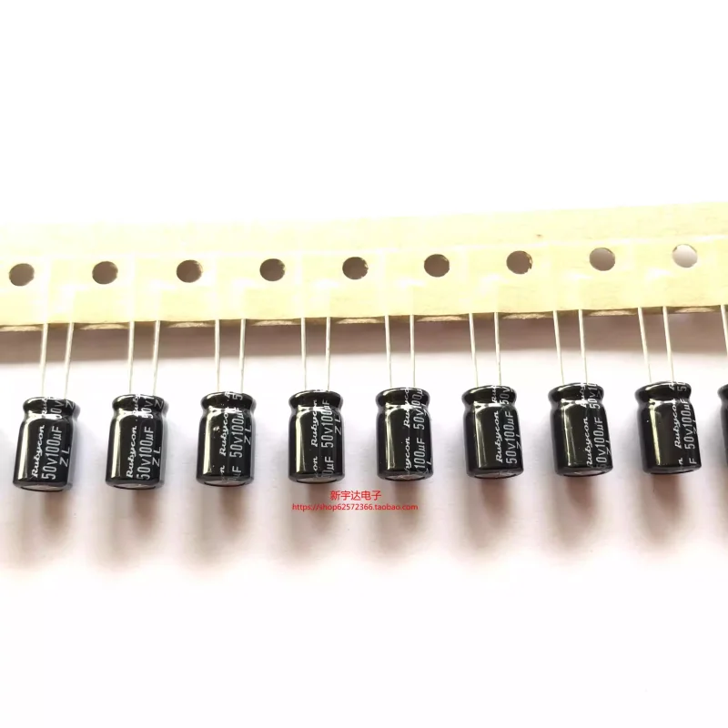 10-100PCS 50V100UF 8X11.5 Japanese Ruby ZL High Frequency Low Resistance 100UF 50V Original Electrolytic Capacitor