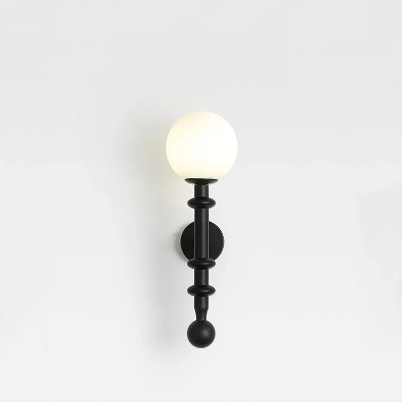 

French Vintage Wall Lamp Bedroom Bedside Light American Chandelier Living Room Mirror Front with Cable Switch Lighting Fixtures