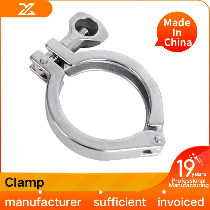 1 set 1.5" 2" 2.5" 3" Tri Clamp 50.5/64/77.5/91mm Ferrule OD SS304 Stainless Steel Tri Clover Sanitary Fitting for home Brewing