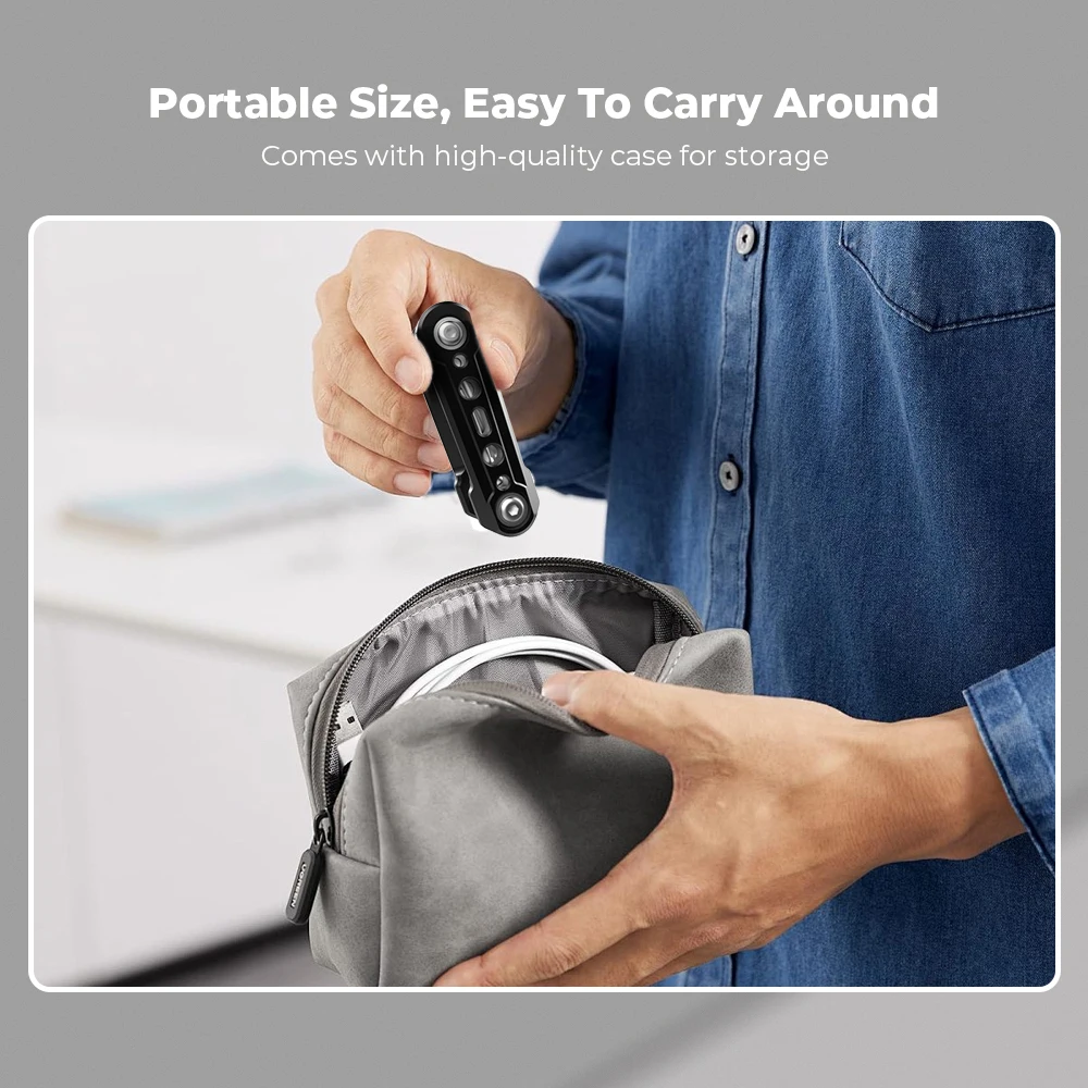 CAMVATE Strumenti funzionali pieghevoli 6 in 1 Set di strumenti tascabili universali per fotocamera DSLR con cacciaviti e chiavi