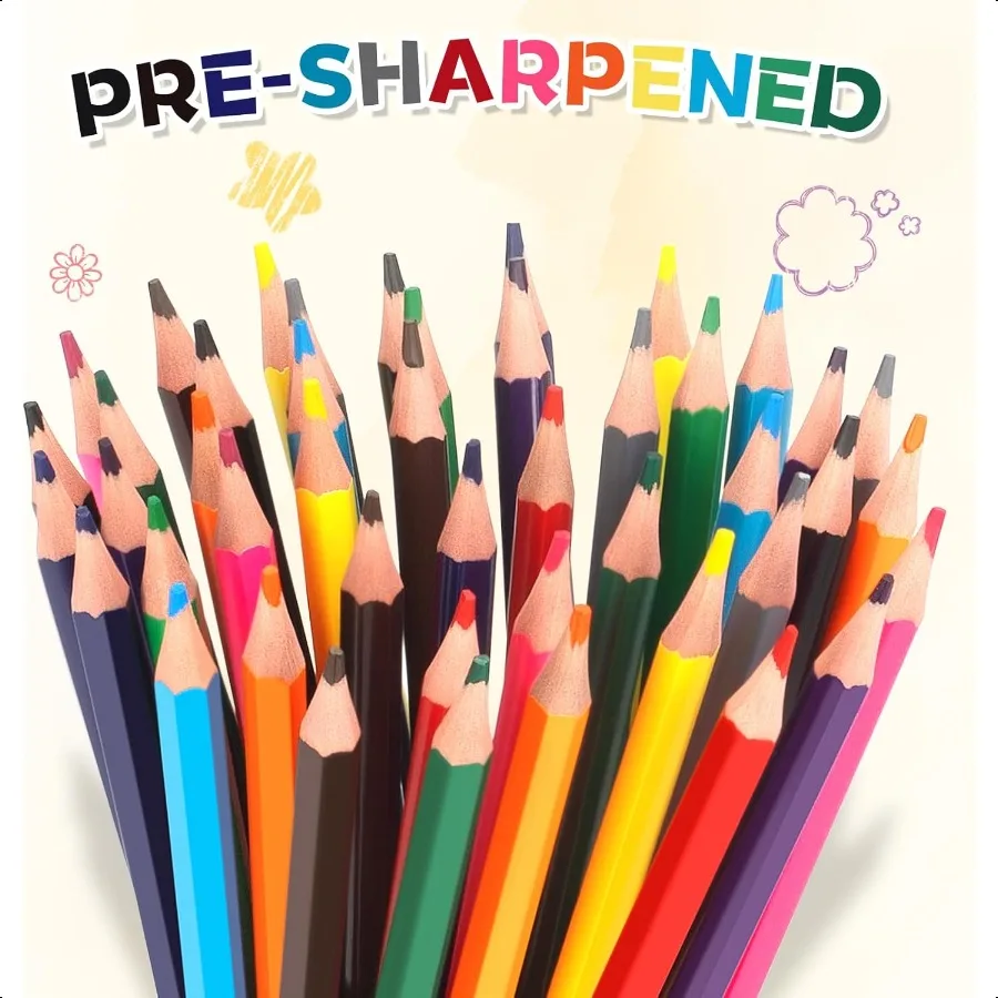 288 عدد أقلام رصاص ملونة بكميات كبيرة 12 لونًا متنوعة مجموعة أقلام تلوين مشحونة مسبقًا للمعلمين البالغين الفصول الدراسية الإضافية