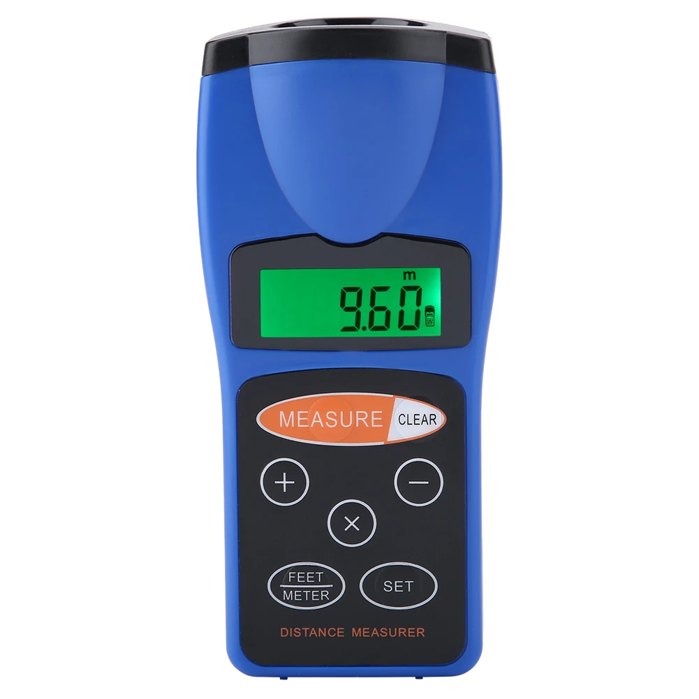 Digital Ultrasonic Distance Measure Less Error Strong Anti Interference Ability Portable Handheld Range Finder Distance Meter