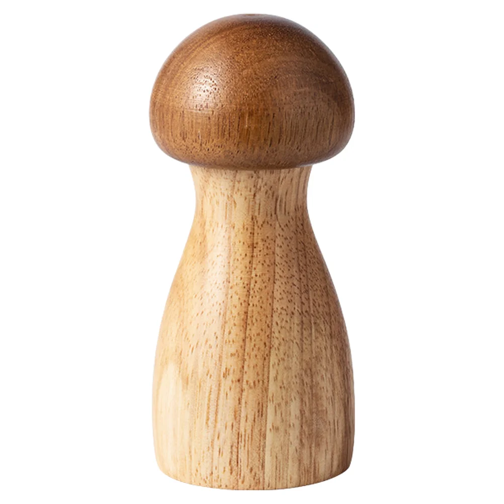 

Mushroom Pepper Grinder Chili Kitchen Gadget Salt Shaker Wooden Manual Travel Sea