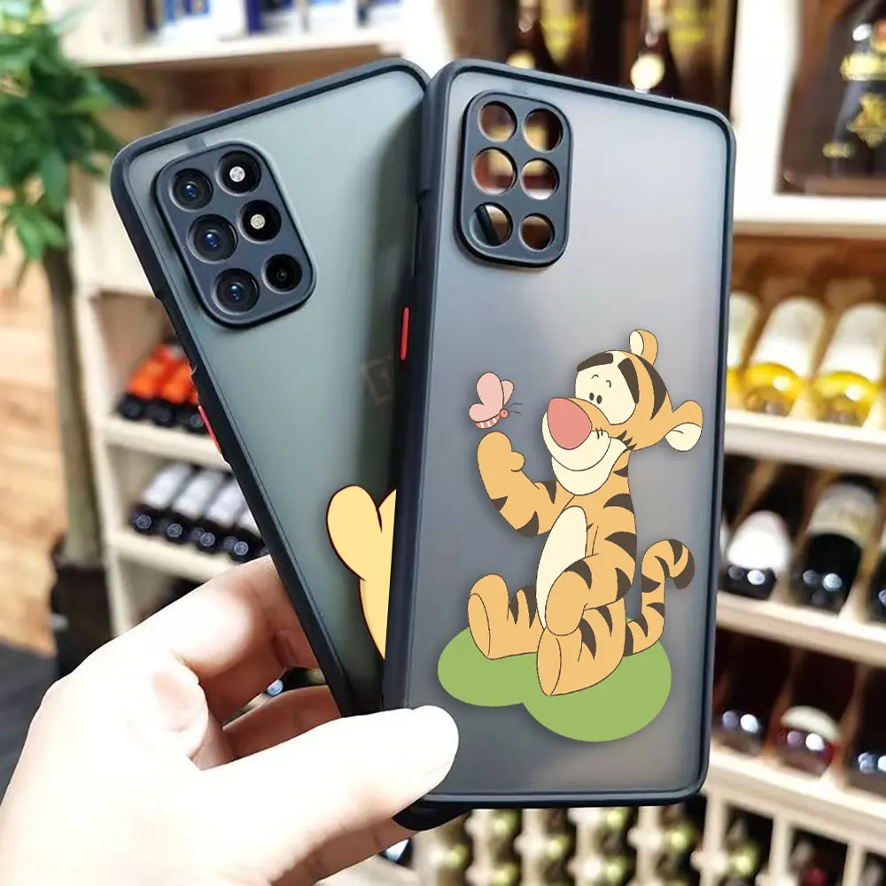 Cute Winnie The Pooh Bear Tigger Matte Phone Case for Oneplus 10 9 8T 8 7T 6 6T 5 5T PRO NORD CE 2 N10 N100 5G Case Funda Shell