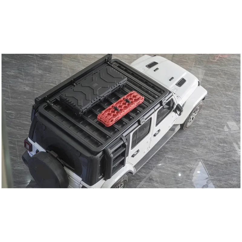 For Wrangler JK/JL YUHANG HIGH QUALITY CAR ROOF RACK Roof Platform Side Ladder Side Carrier Box Expand Boards