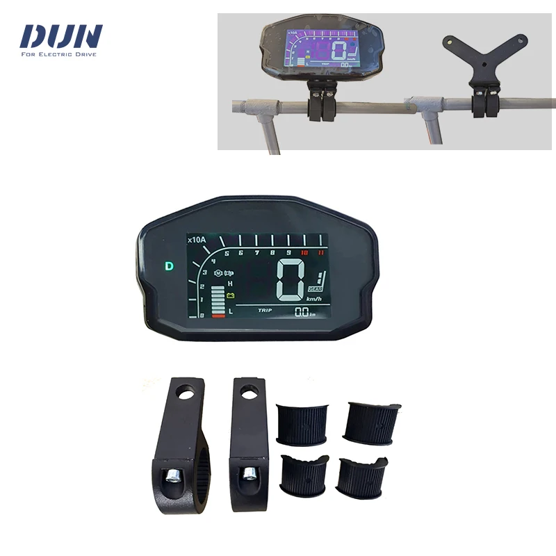 DKD LCD Adjustable ONE-LIN/CAN-BUS Communication Speedimeter with Bracket For Fardriver Votol Controller