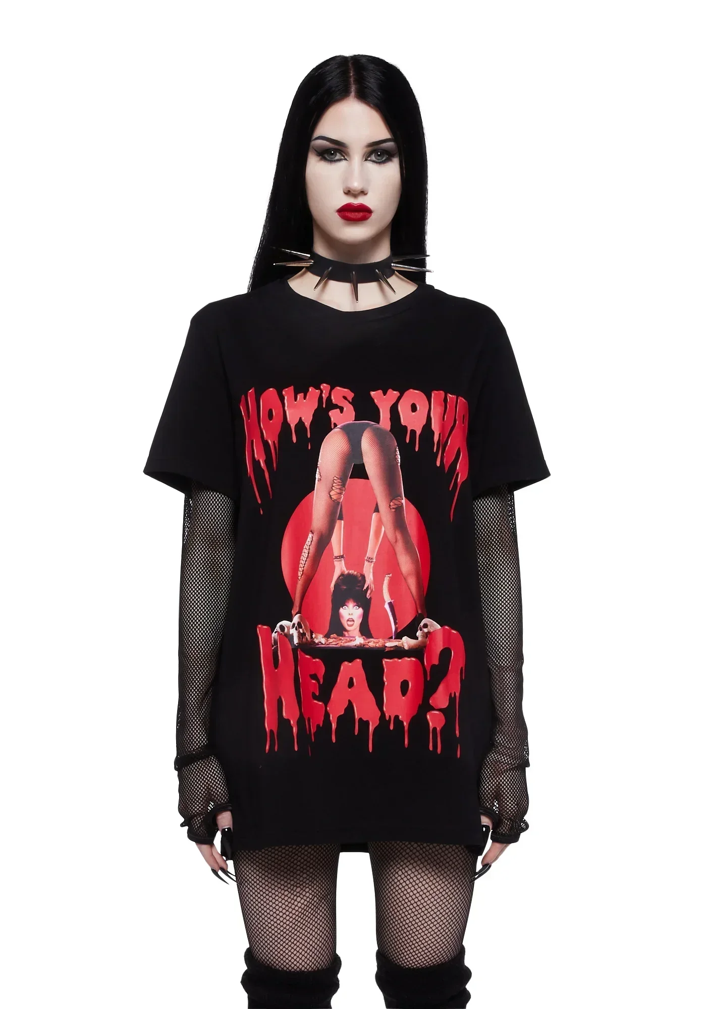 Halloween joint name Dollskill t-shirt da donna Y2K vestiti Oversize maniche corte allentate Horror element Style Tees Tops