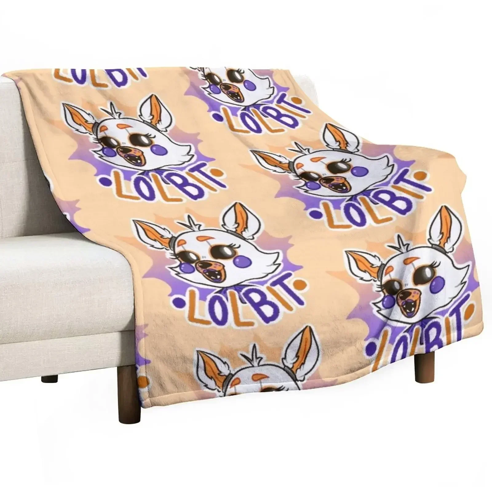 FNaF: Lolbit Throw Blanket Hair Decorative Sofa Polar wednesday Blankets