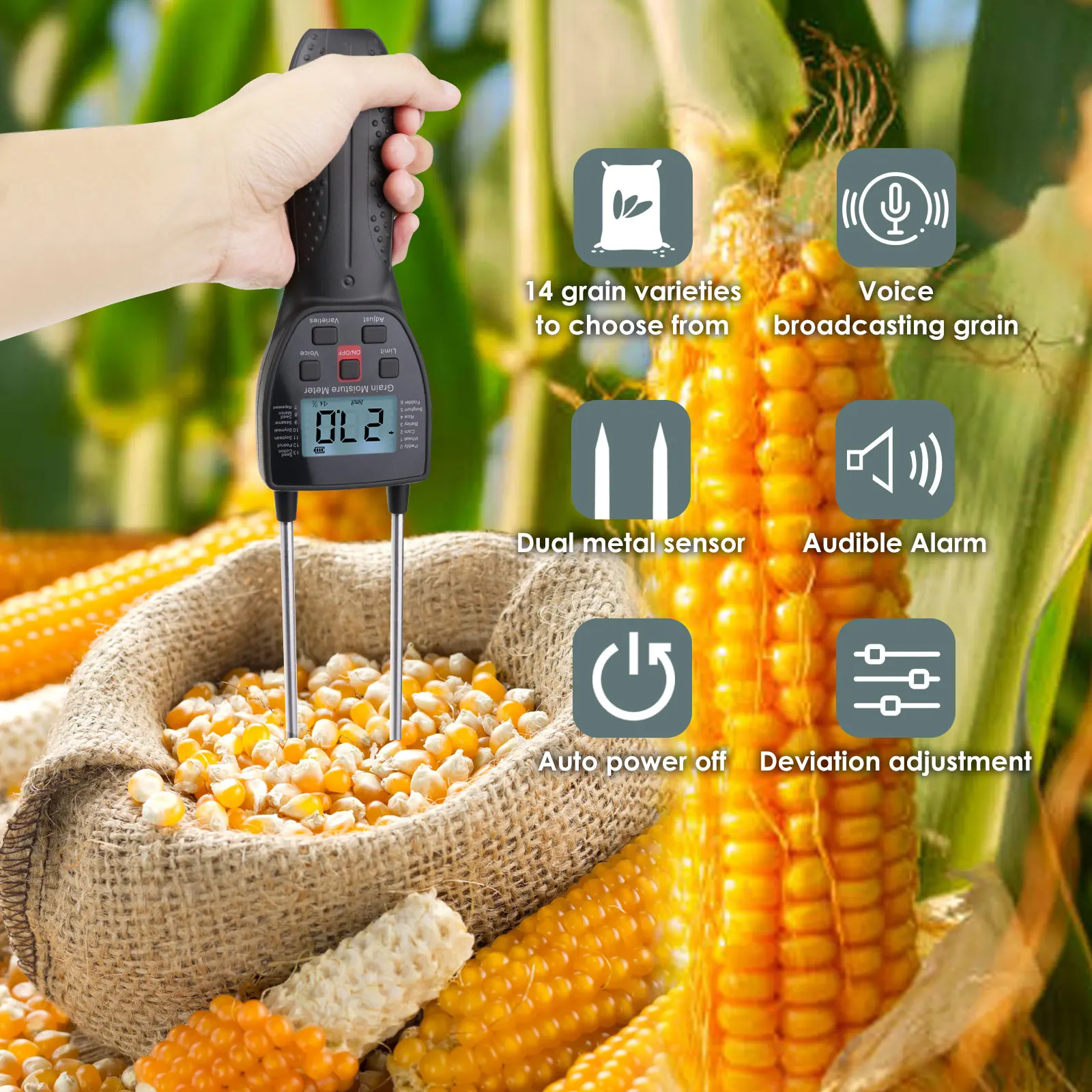 New Grain Moisture Meter 11.81