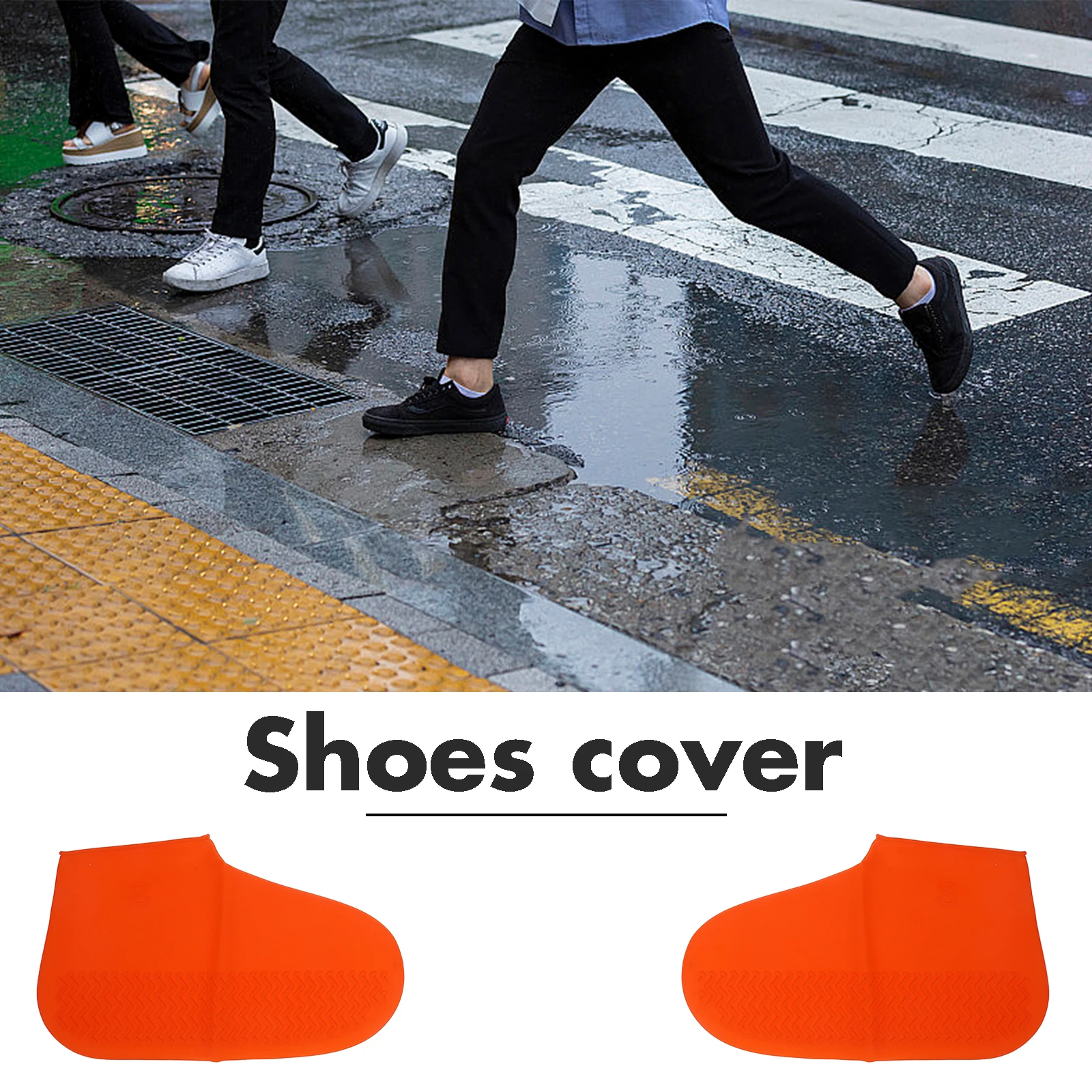 

Waterproof Rain Boot Cover Size Shoes Anti-skid Overshoes Thicken Travel Activities Protector Camping