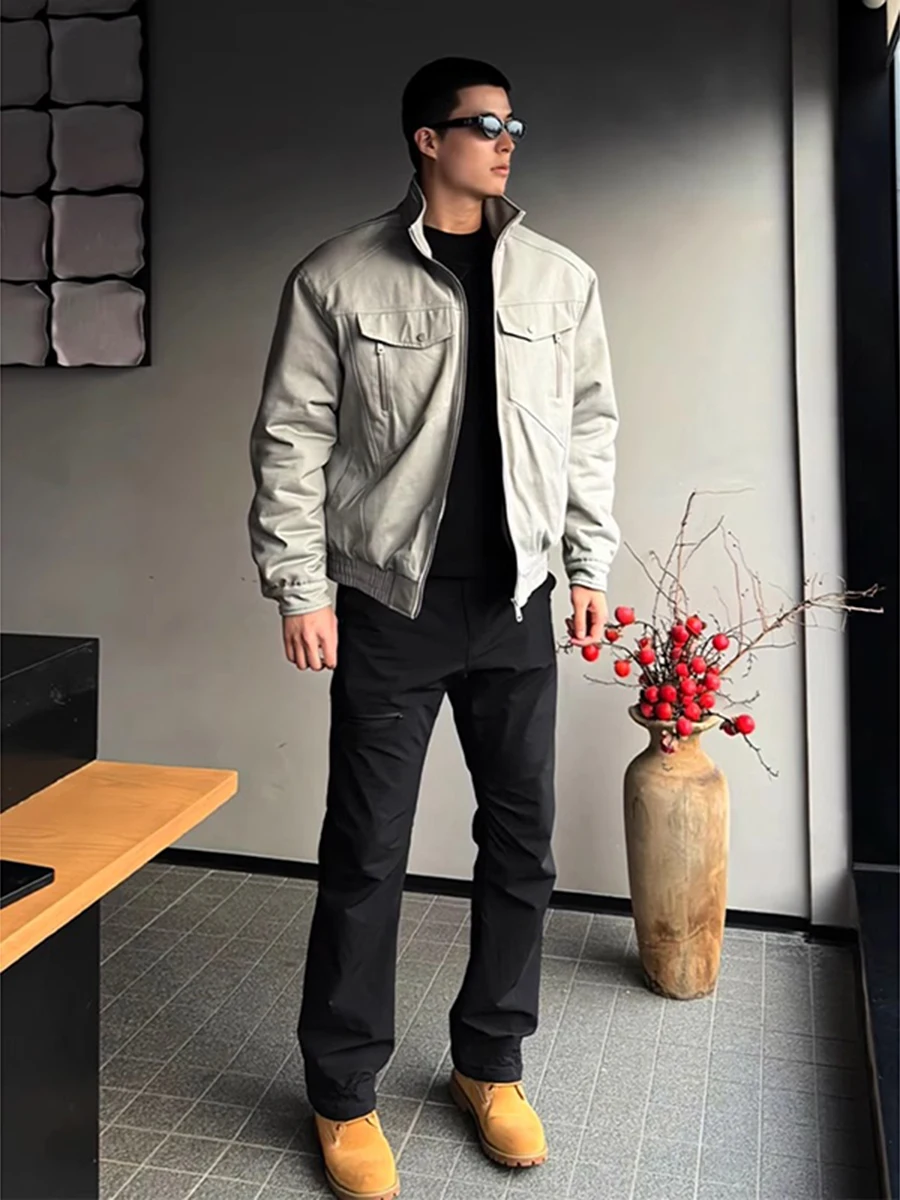 

Limited Edition Snake Year ort Plu Jaet Men's Autumn Winter Thiened American Retro Harrington Cotton Coat Youth Casua...