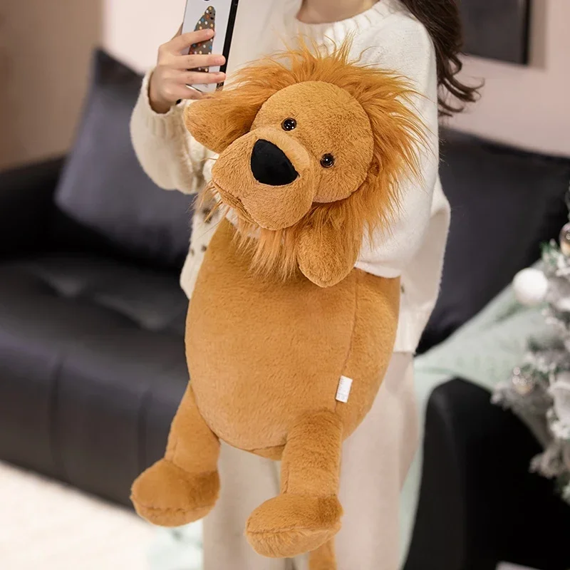 Kawaii Forest Realistic Lion Plush Pillow Soft Stuffed Animal Toy for Sofa/Bed Decor, Kids Boyfriend Gift 40-120cm
