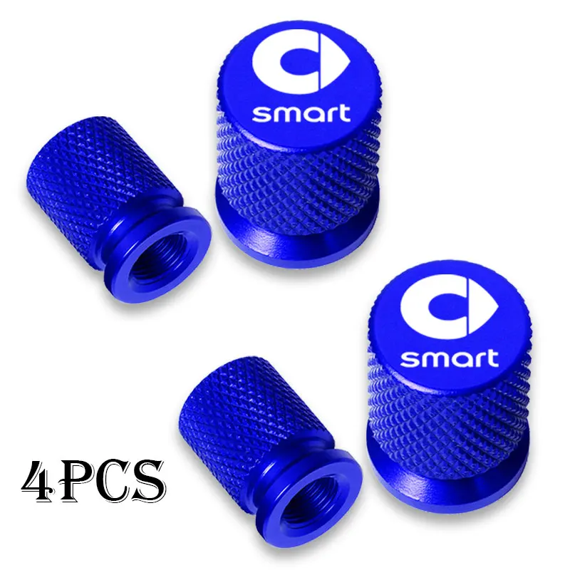 Car Wheel Tire Valve Caps Tyre Rim Stem Covers For Smart Fortwo Forfour 451 453 450 452 454 Roadster Coupe Crossblade Cabrio