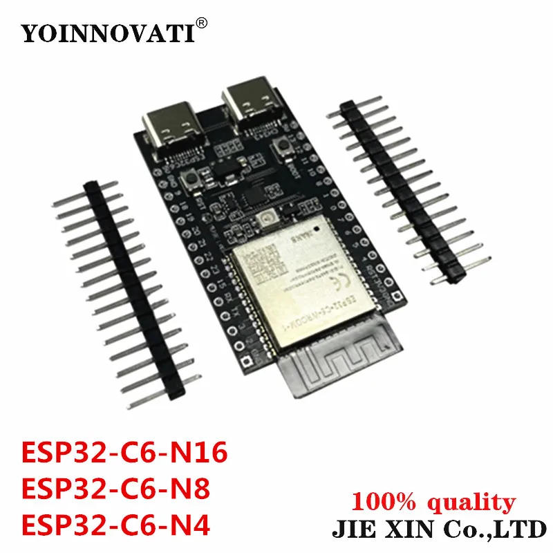 ESP32-C6-DevKitC-1 ESP32-C6 -N4 N8 N16 Core Board WIFI6 BLE Zigbee Compatible ESP32-WROOM Modules for Various IoT Scenarios