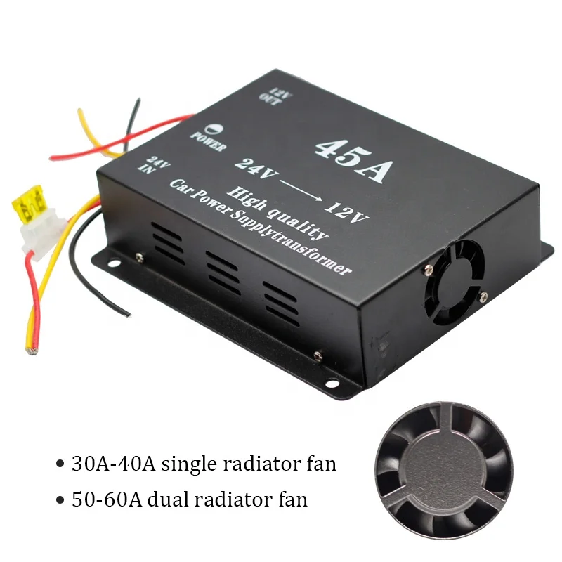 Converter DC 24V to DC 12V Step Down Over Load Protection 95% Efficiency 45A Power Converter