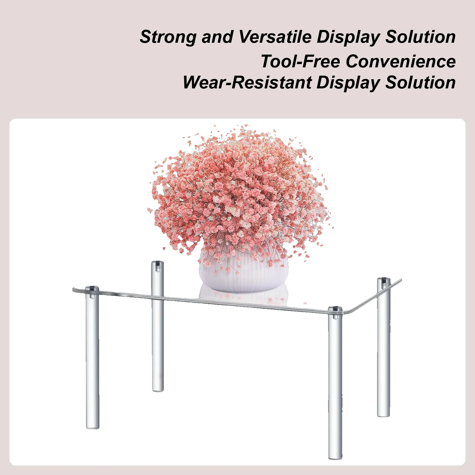 

Подставки для дисплея, акриловый прозрачный органайзер с 4 ножками, подставки для декора, ювелирные изделия, коллекционные фигурки, цветочные горшки, офисные