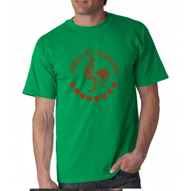 Camiseta con Logo de Siracha, salsa de gallo picante de Pho asiático, rojo, verde, S 5XL