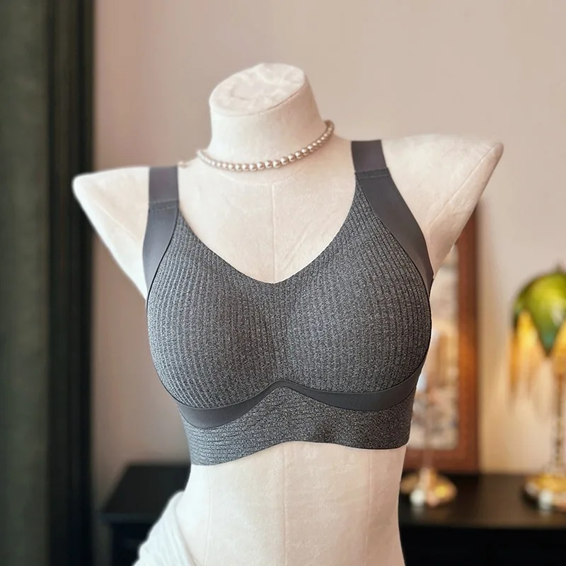 Hot Double Pull Plus Size Bra , Seamless Wireless No Steel Ring, Anti Sag Support Minimizer,Large Bust Full Coverage Comfort Bra