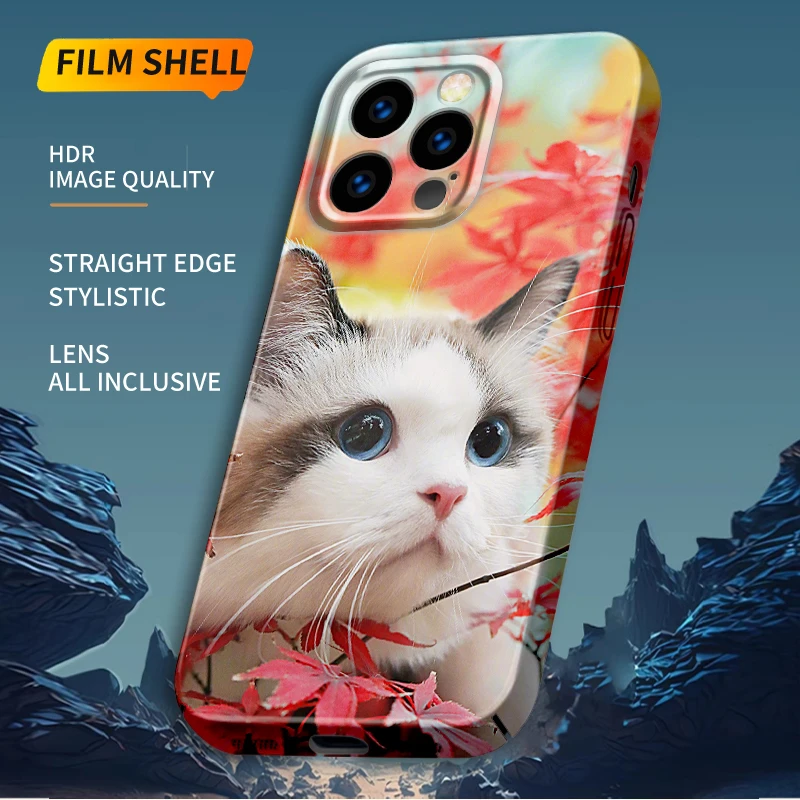 cute luxury phone case para aesthetic for iPhone 14 11 15 13 12 xs Pro Max xr x plus Cute Cartoon Full package protective cover