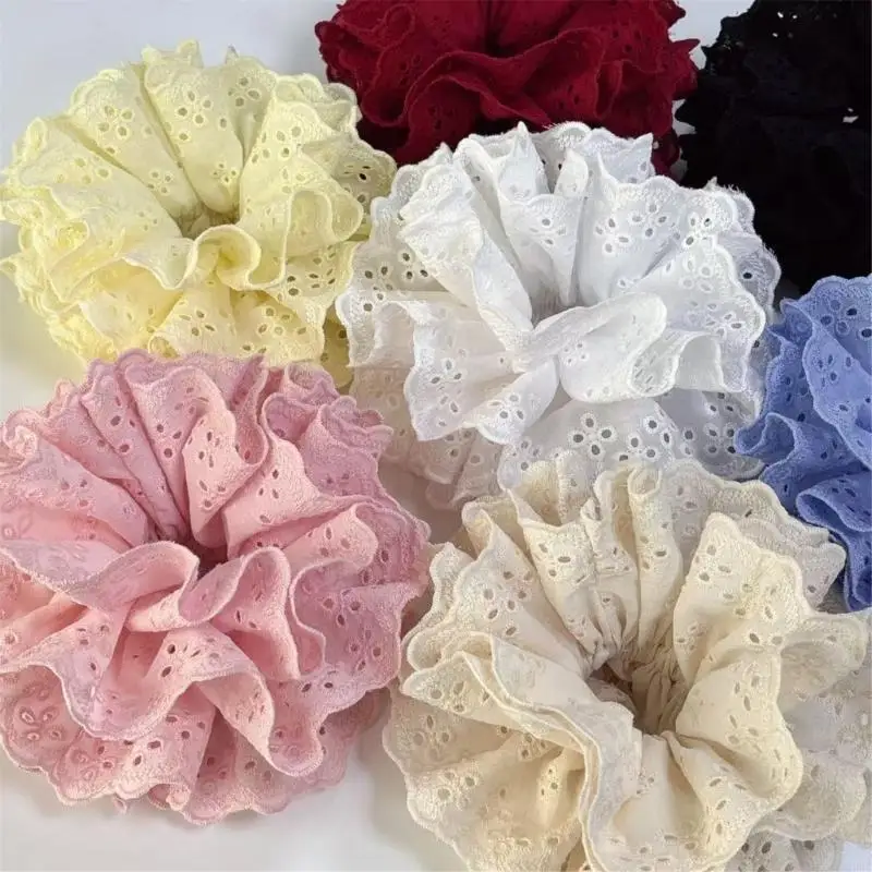 

39BC Elastic Lace HairBands Ponytail Holder Hair Scrunchy Female Vintage Hair Rope