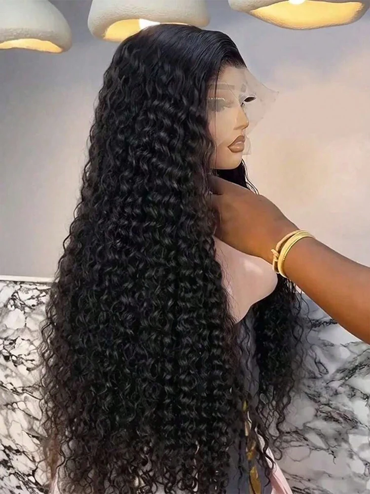 

250% Curly Deep Water Wave Lace Front Wigs 13x6 HD Lace Frontal Closure Wig 7x5 Glueless Wigs 50 46 Inch Wig 360 Wigs PrePlucked