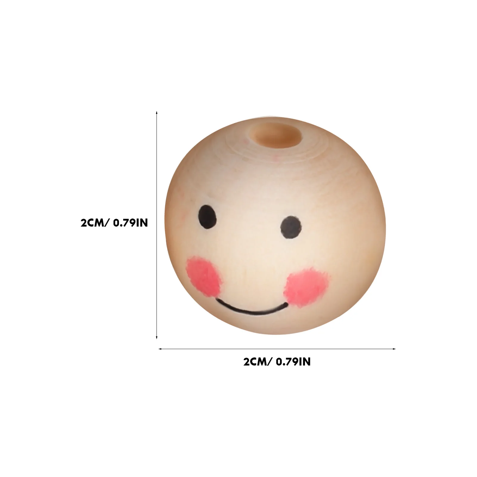 

Large Wooden Loose Smile Face Beads 50Pcs Craft Beads Wood Rounds For Jewelry Making Decorative Accessories