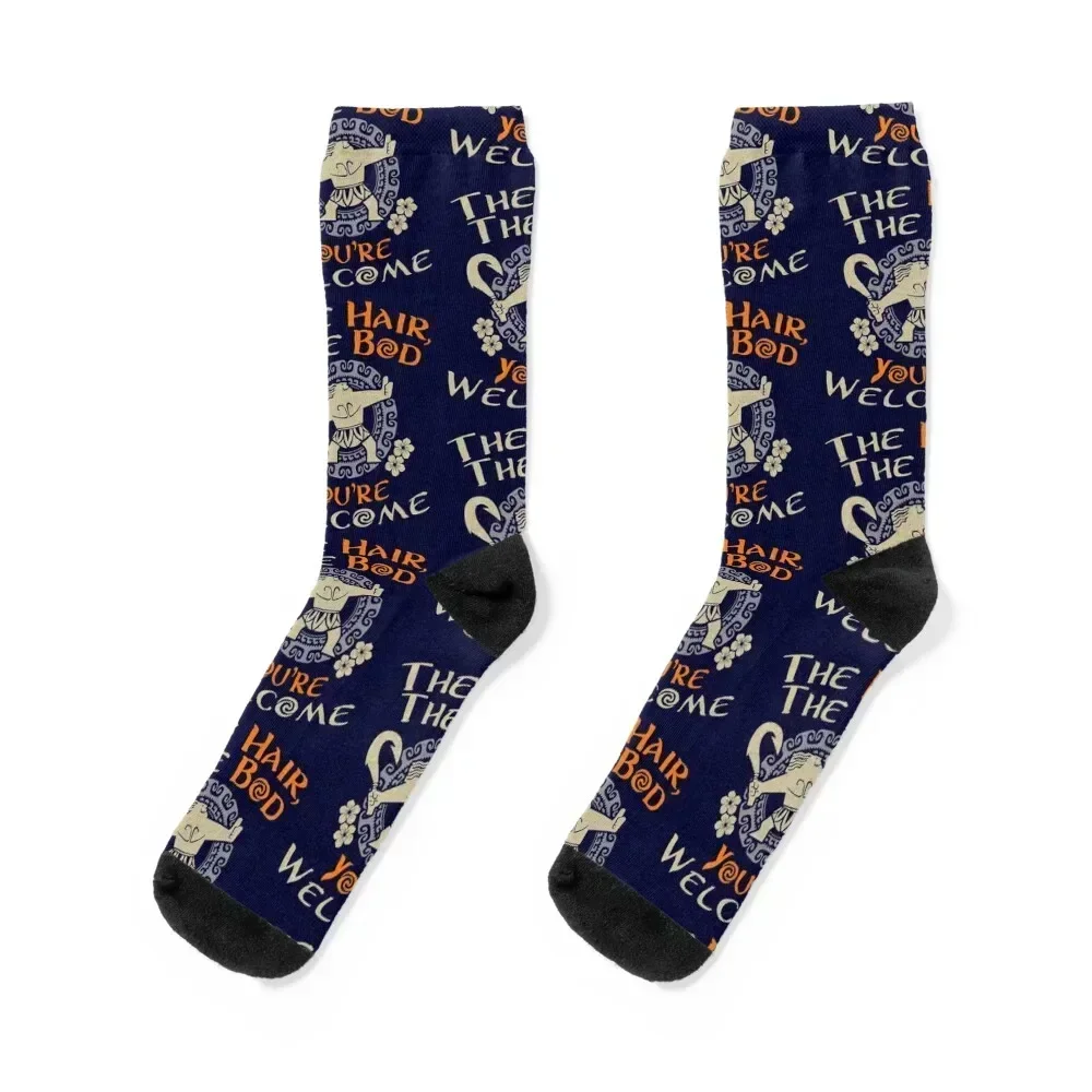 The Hair, The Bod You're Welcome Socks happy winter gifts Designer Man Socks Women's