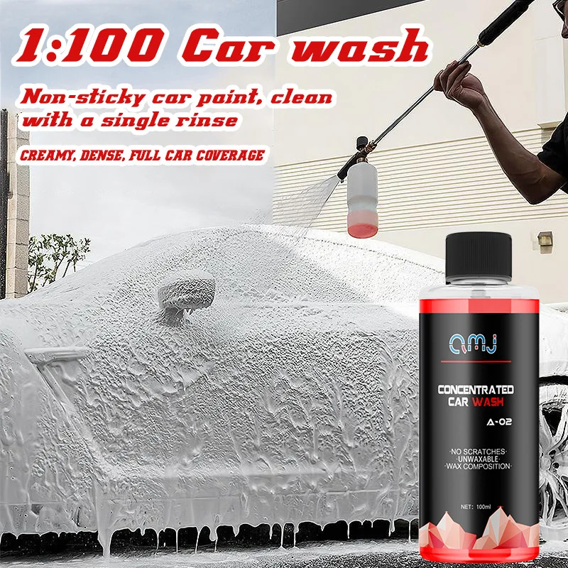 

100ML Car Cleaning Foam Large Capacity High Concentration Super Foam Car Wash Liquid Auto Washing Shampoo Car Wash Supplies