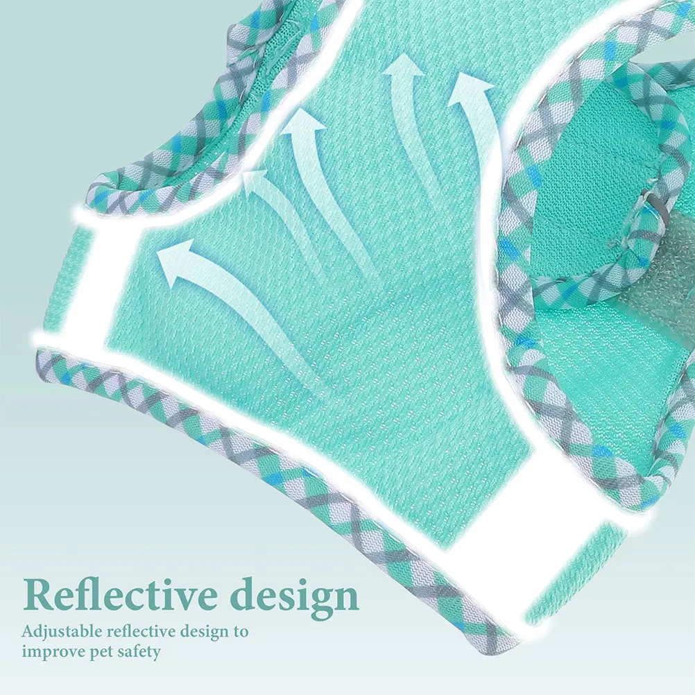 

Pet Carrier Adjustable Harness Dog Outdoor Multifunctional Harness&leash Sky-blue for Small Dogs