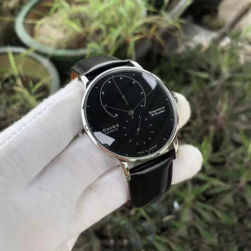 ساعة باوهاوس للرجال ميكانيكية، عرض تخزين الطاقة الحركية الكبيرة جدًا، ساعة أوتوماتيكية بسيطة