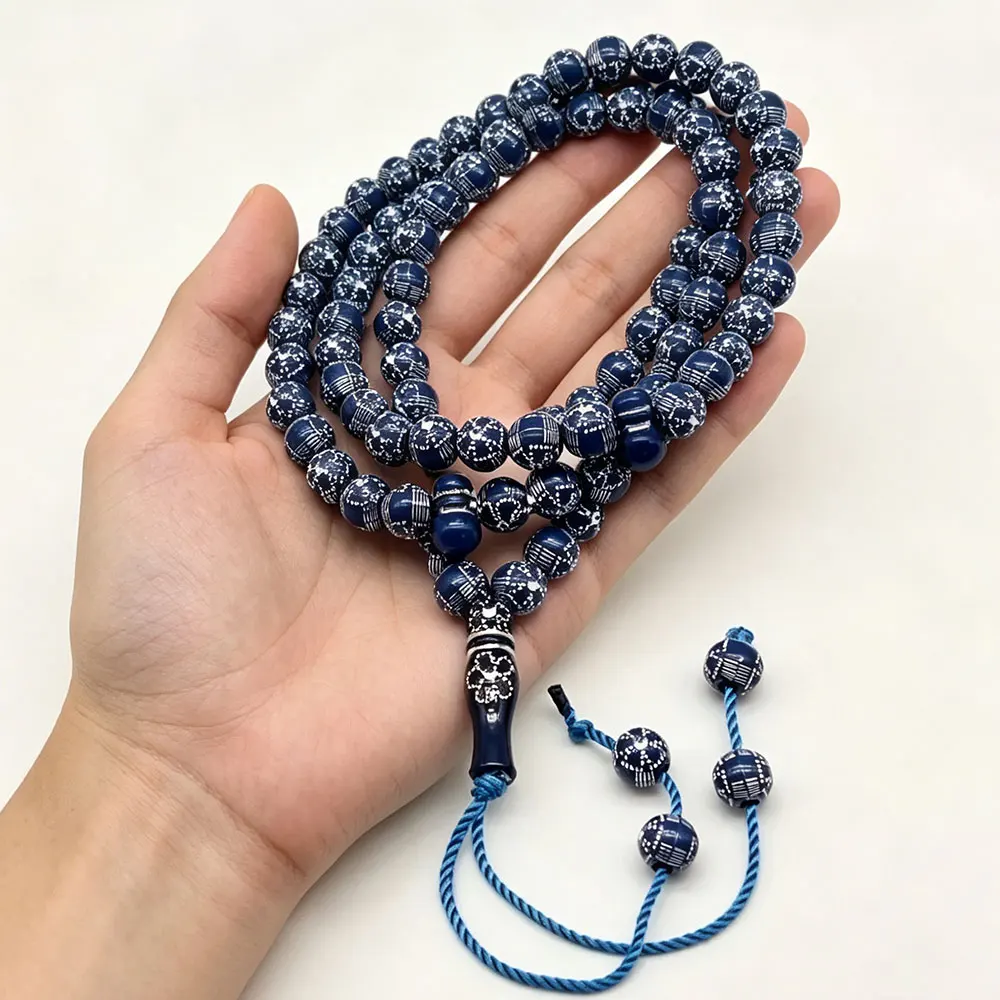1pc Long Acrylic Beaded Bracelet 99 Pieces 8mm Prayer Beads Religious Ornament Gift