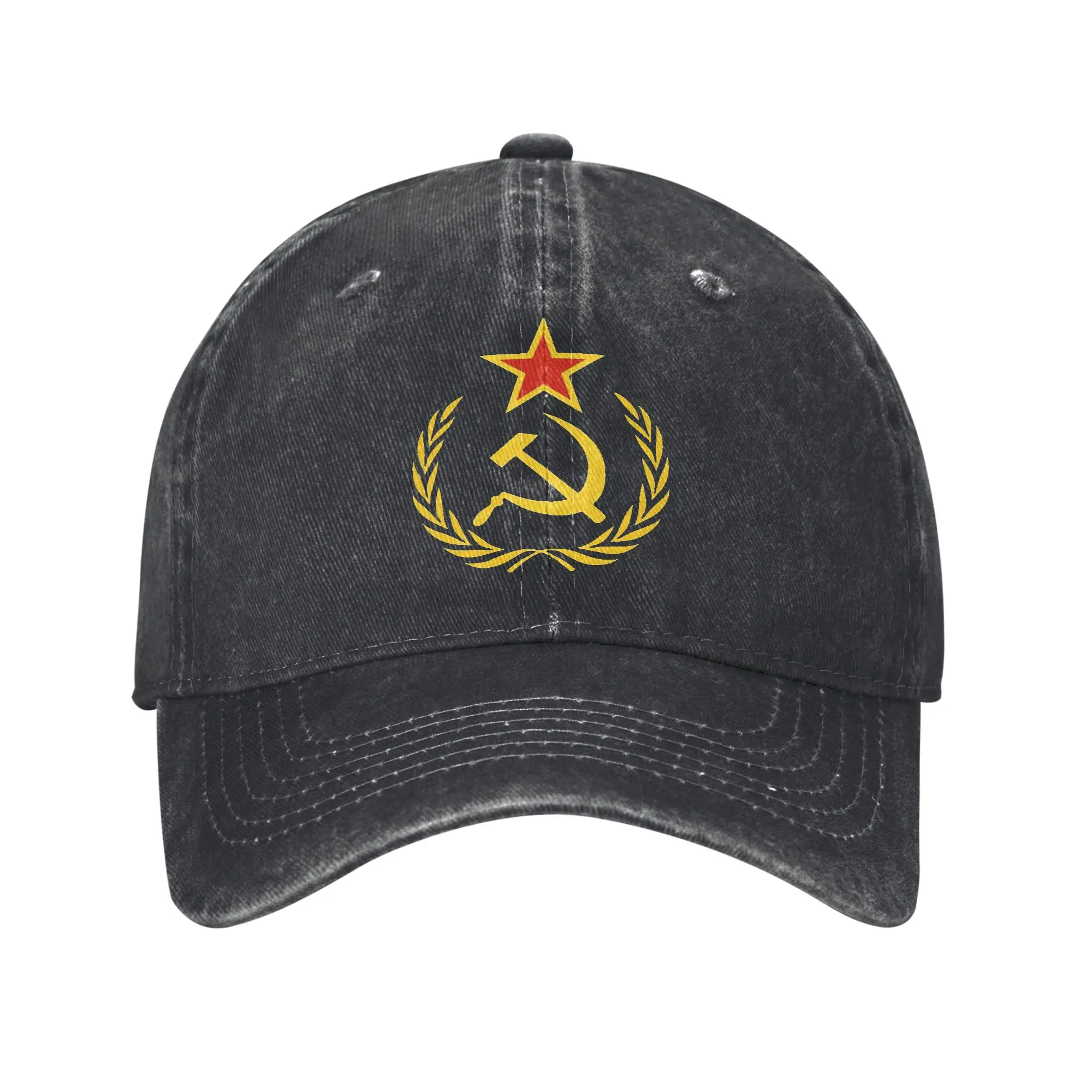CCCP Soviet Hammer And Sickle Star Marxist Casual Baseball Cap For Men Adult Summer Tennis Skate Trucker Hat Y2k Baseball Caps