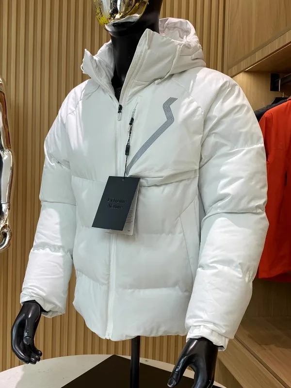 سترة قطنية دافئة للرجال في الهواء الطلق للشتاء عاكسة للحرارة معطف على شكل خبز مقاس قياسي قصير الطول عصري