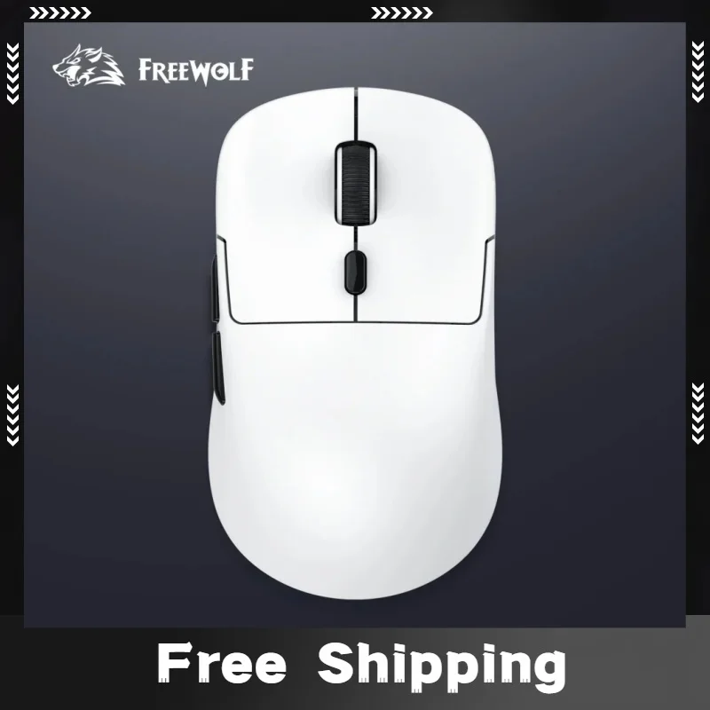 

Беспроводная мышь FREE WOLF A6, легкая обновленная версия, датчик PAW3311, 24KPDI, 400IPS, пользовательская игровая проводная мышь с низкой задержкой