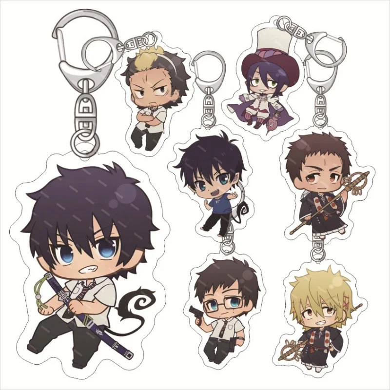 Okumura Rin Okumura Yukio Kamiki Izumo Popular Anime Related Acrylic Keychains Anime Accessories Gifts Lanyard Cool Keychain